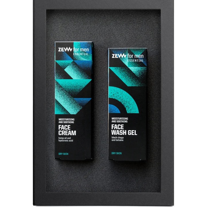 Zew For Men bőrápoló szett, tisztító gél 100ml, hidratáló krém 50ml