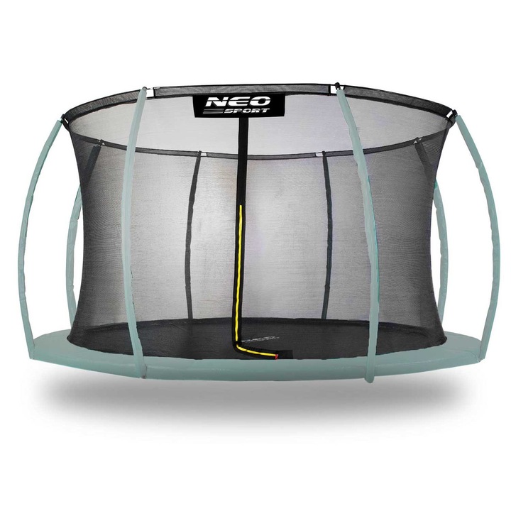 Trambulin belső háló 366-374 cm, 8 oszlop, magasság 180 cm, cipzárral, Neo-Sport