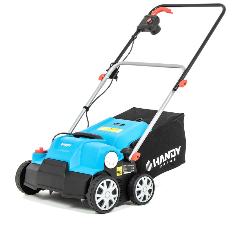 Електрически скарификатор Handy Prime, 1600W, 34см, регулируема дълбочина, обем на коша 40л, 90x57x100см