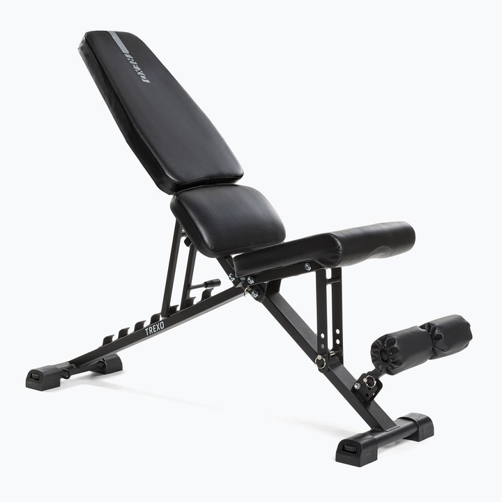 Trexo TRX-B200P черна фитнес пейка 116.5x32x111 см регулируема