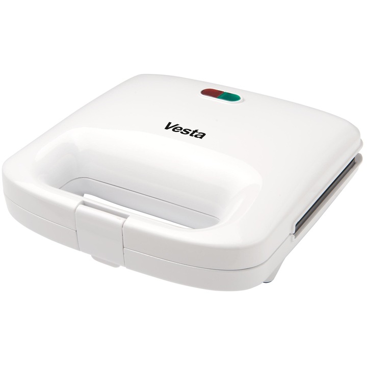 Opiekacz pentru sandvisuri Raven ES003X, 750W, 4 triunghiuri, argintiu-negru, 26x12x25,5cm
