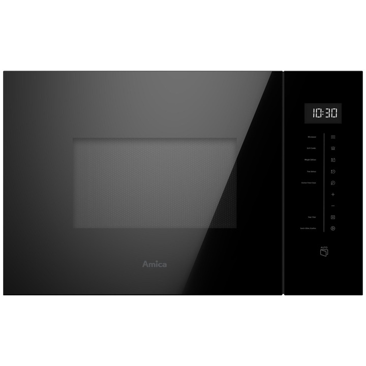 Cuptor cu microunde Amica, 25L, 900W, 1000W grill, negru, 38,8x59,5x38,8cm