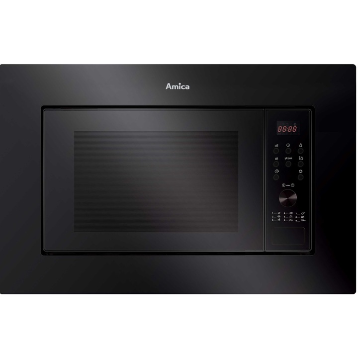 Cuptor cu microunde Amica, 20L, 700W, functie grill 900W, negru