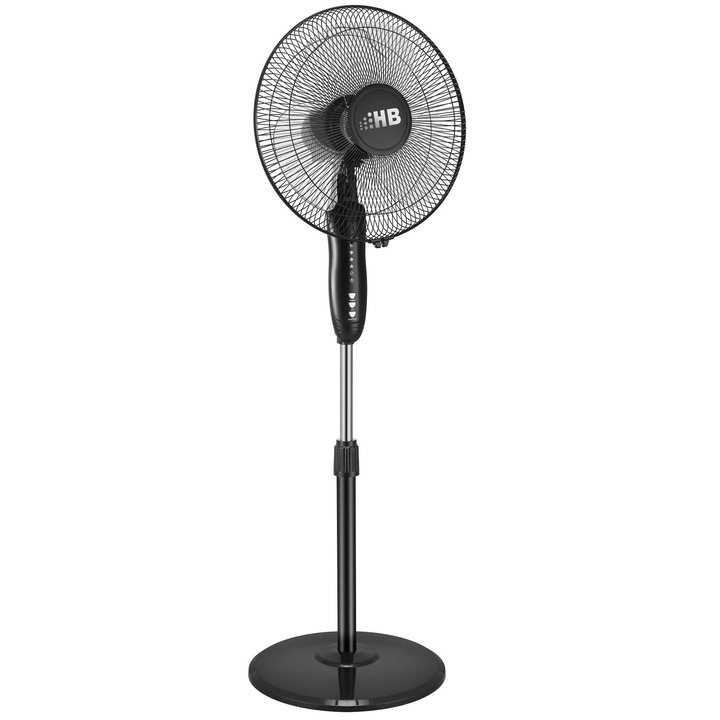 HB SF4011BRC подов вентилатор, 3 режима, осцилиращ, черен, 44.5x133x40.5см