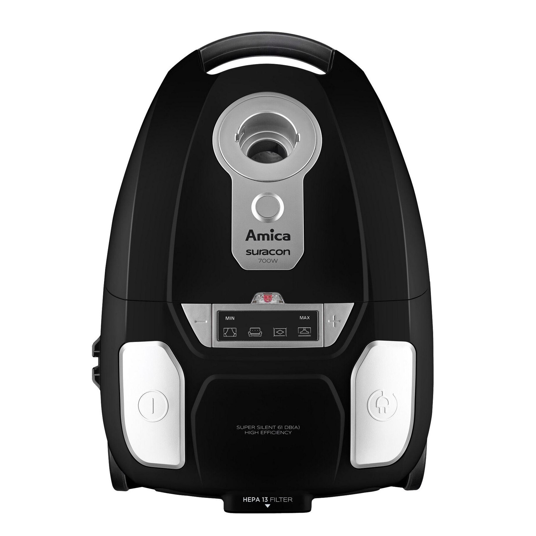 Aspirator Amica Suracon VM 7002, 720W, negru, cu accesorii, 31x25,5x46cm