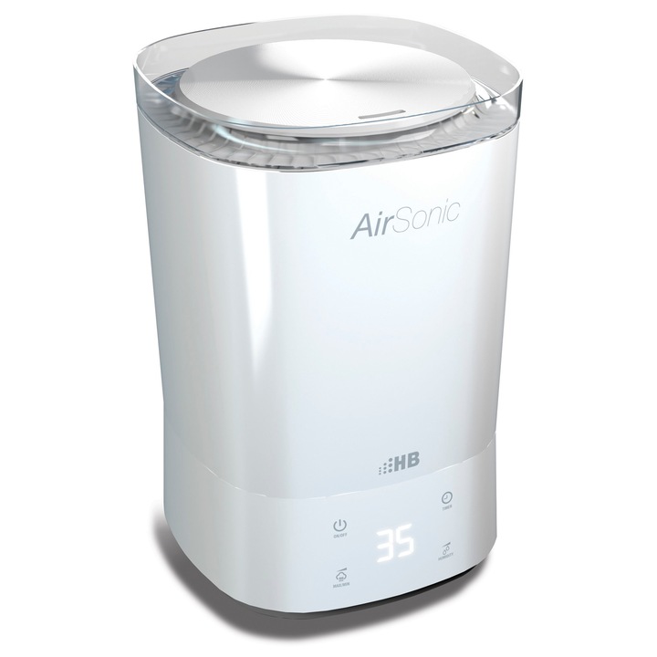 Ултразвуков овлажнител, HB, модел UH2045DW, 3 нива на овлажняване, бял, 5.5 л