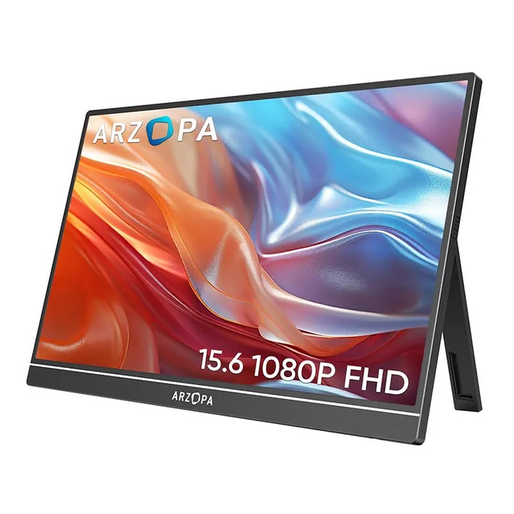 Arzopa A1 hordozható monitor, 15,6 hüvelykes, Full HD, IPS, 60 Hz