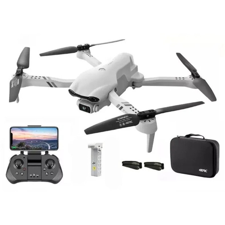 Мини дрон Extralink F10, бял, 4 мотора, 15 минути време на полет, пълен комплект