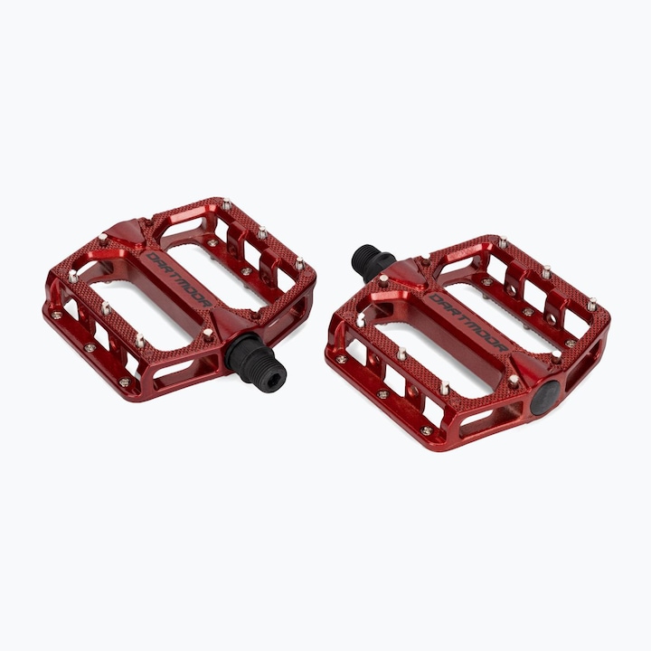 Pedale bicicleta DARTMOOR Stream, rosii, 90x95mm, pentru BMX, DH, FR, Enduro