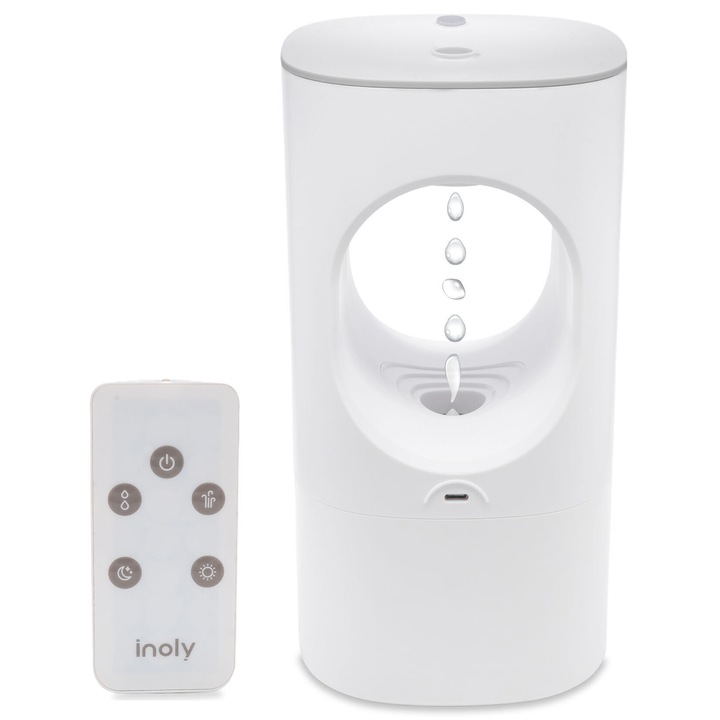 Овлажнител INOLY Drop IDF03W, ултразвуков, бял, 1л, 40м2