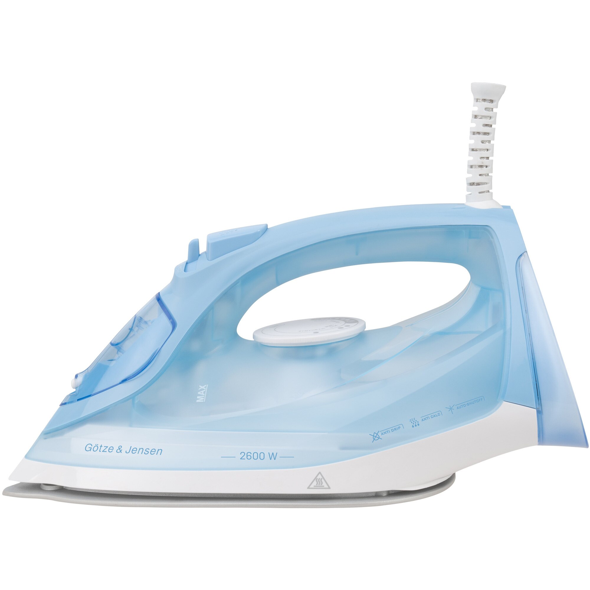 Fier de calcat, GOTZE & JENSEN IG550, ceramica, alb-bleu, 2600W, 400ml