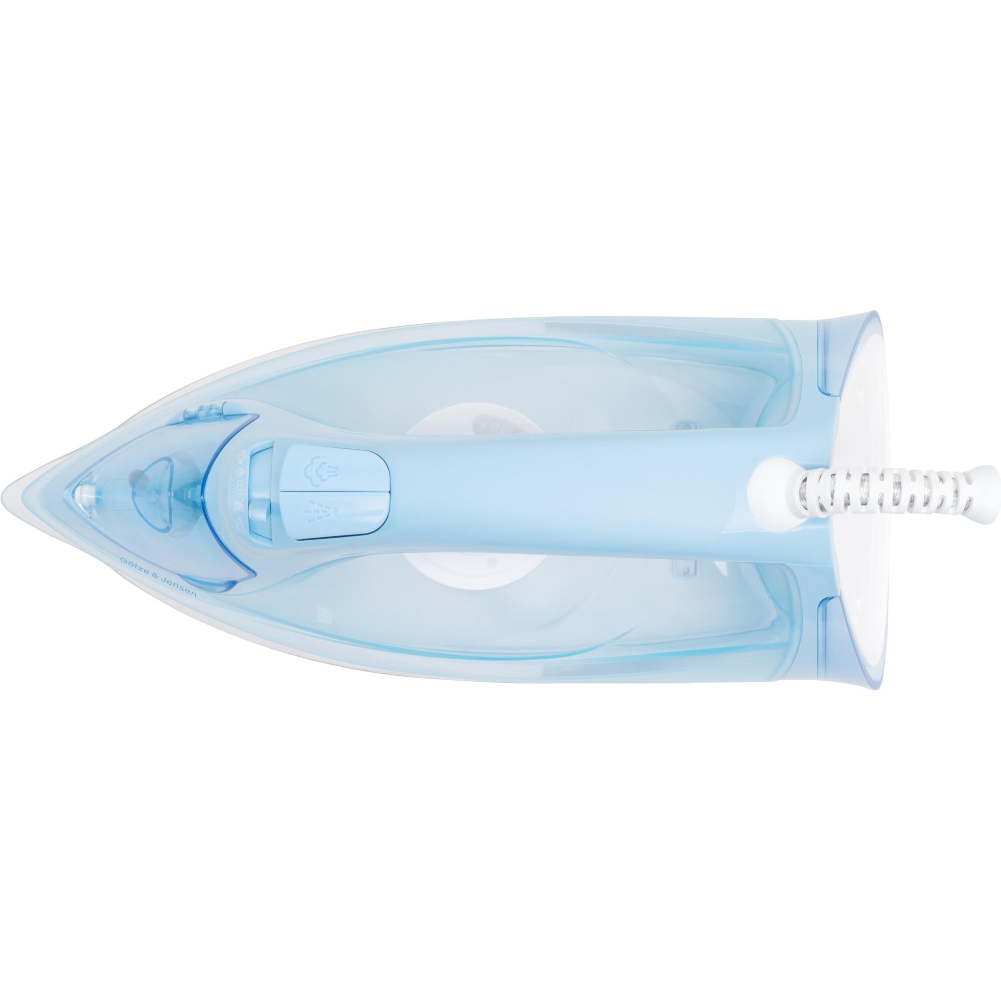 Fier de calcat, GOTZE & JENSEN IG550, ceramica, alb-bleu, 2600W, 400ml
