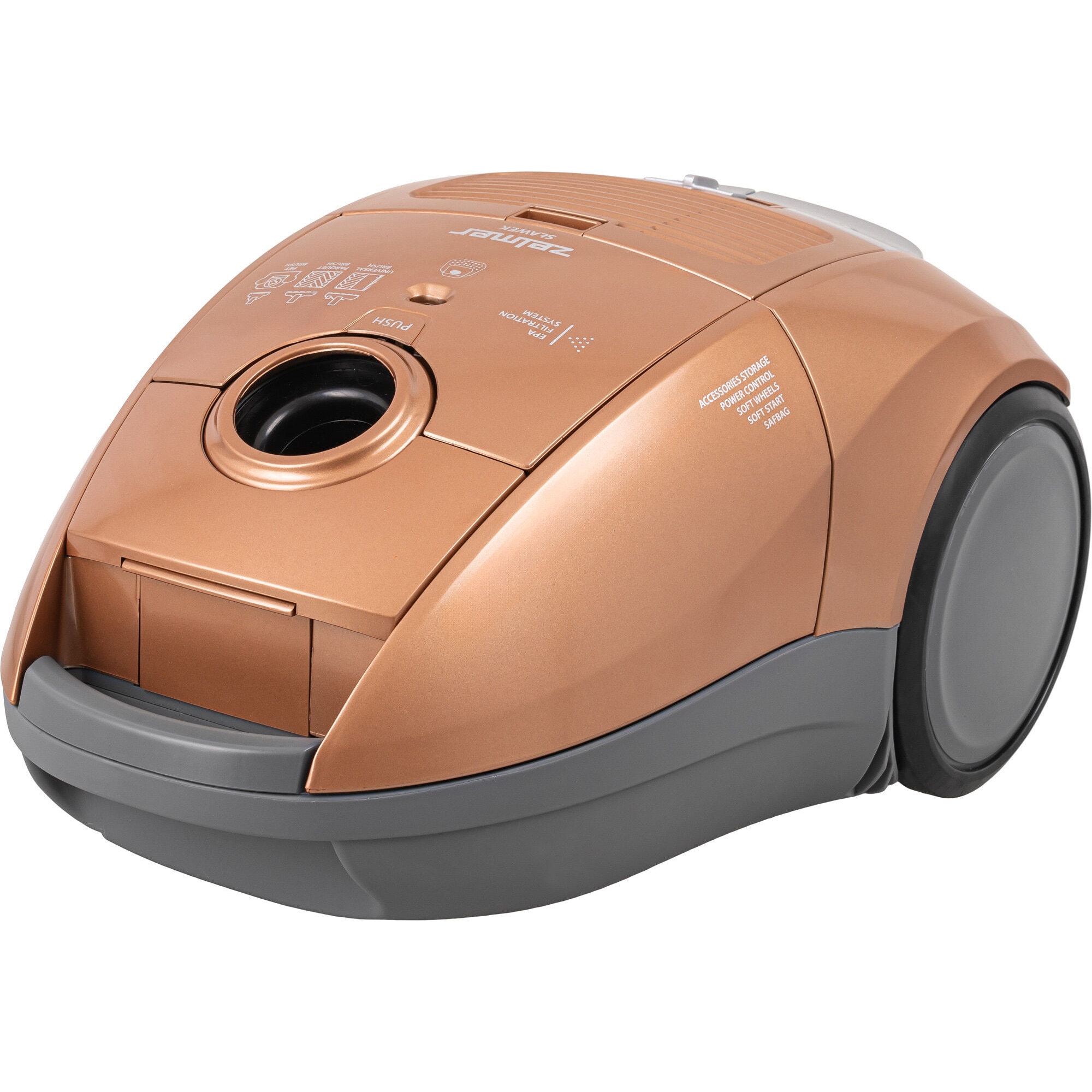 Aspirator Zelmer ZVC362, turbosper, reglaj putere, portocaliu-gri, 31.1x45.4x33.8cm