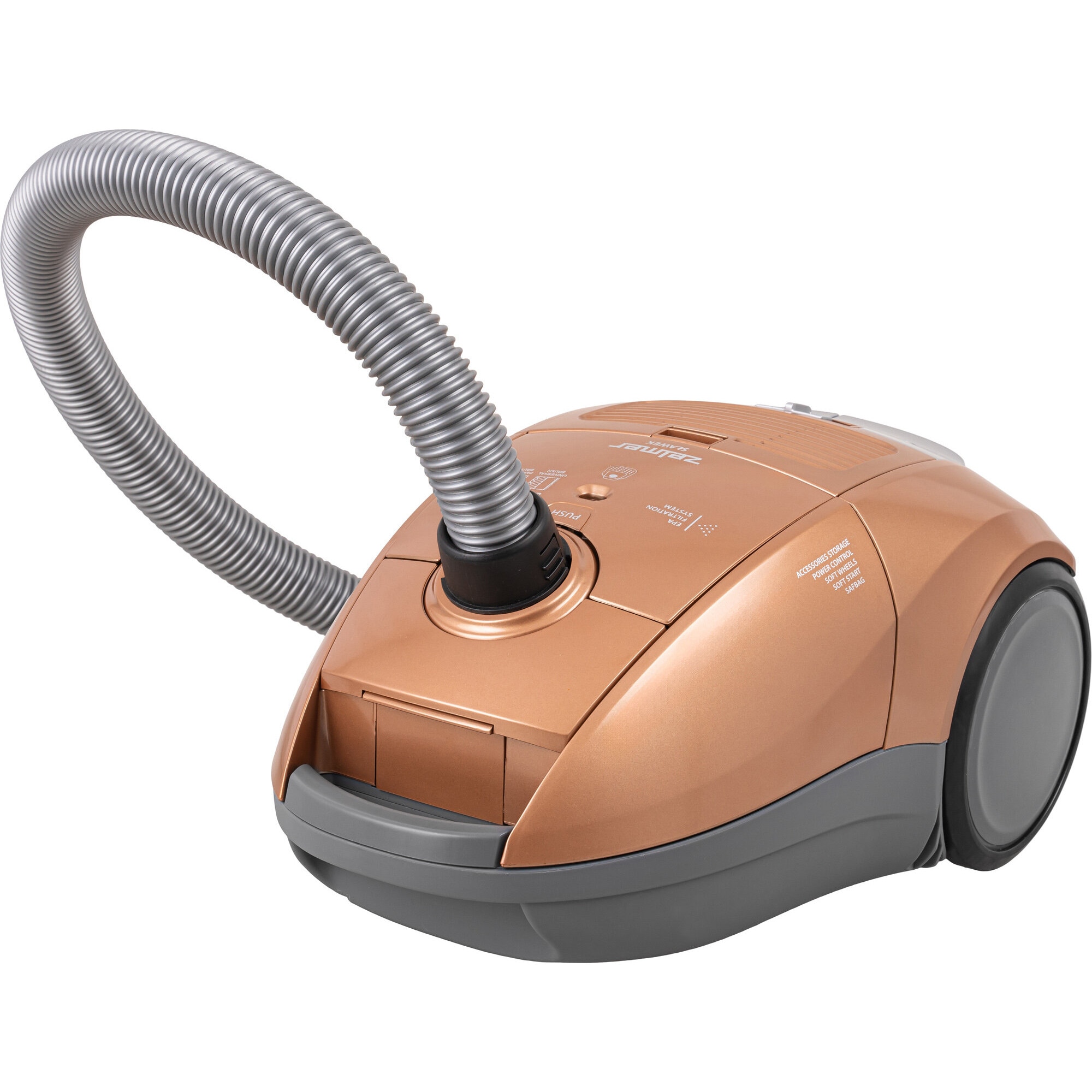 Aspirator Zelmer ZVC362, turbosper, reglaj putere, portocaliu-gri, 31.1x45.4x33.8cm