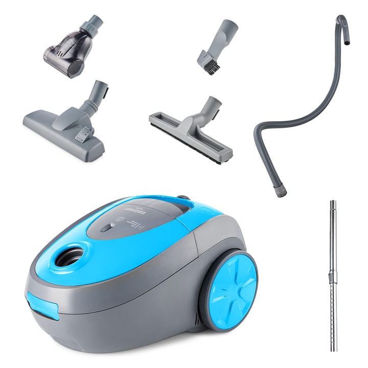 Aspirator Zelmer ZVC262 Tadek 800W, 2.5L, albastru-gri, accesorii incluse