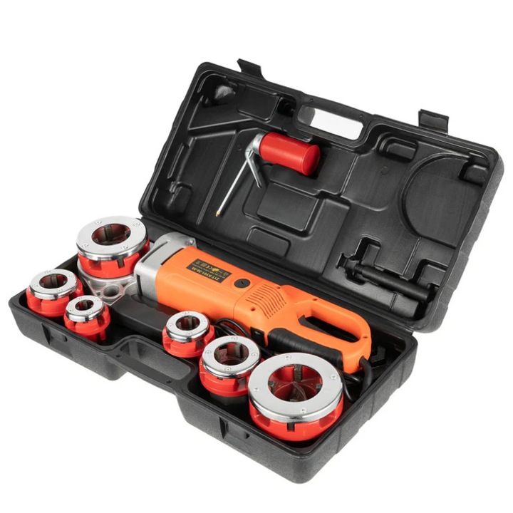 Elektromos csőmenetvágó, 2300 W-os motor, 20, 9-59, 6 mm, piros