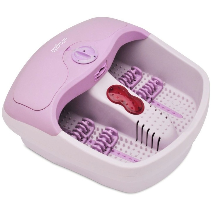 Масажор за крака, Optimum, HZ-1014, 90W, розово-бял, с аксесоари за педикюр