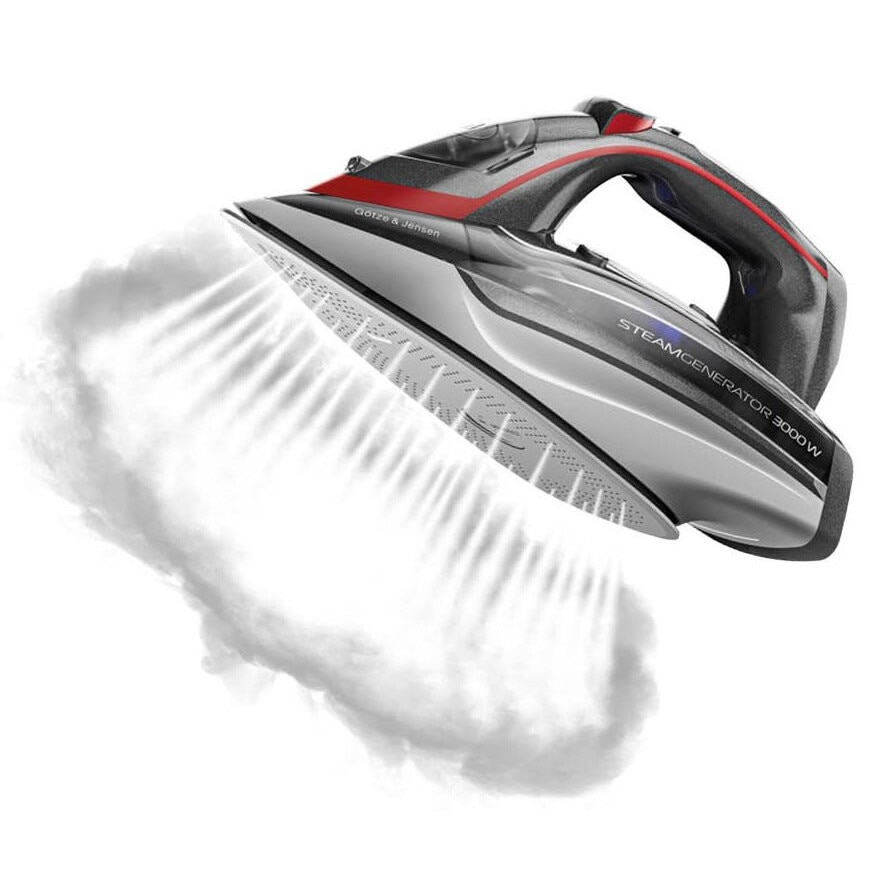 Fier de calcat GÖTZE & JENSEN IG850, 3000W, abur vertical, capacitate rezervor 400ml, gri