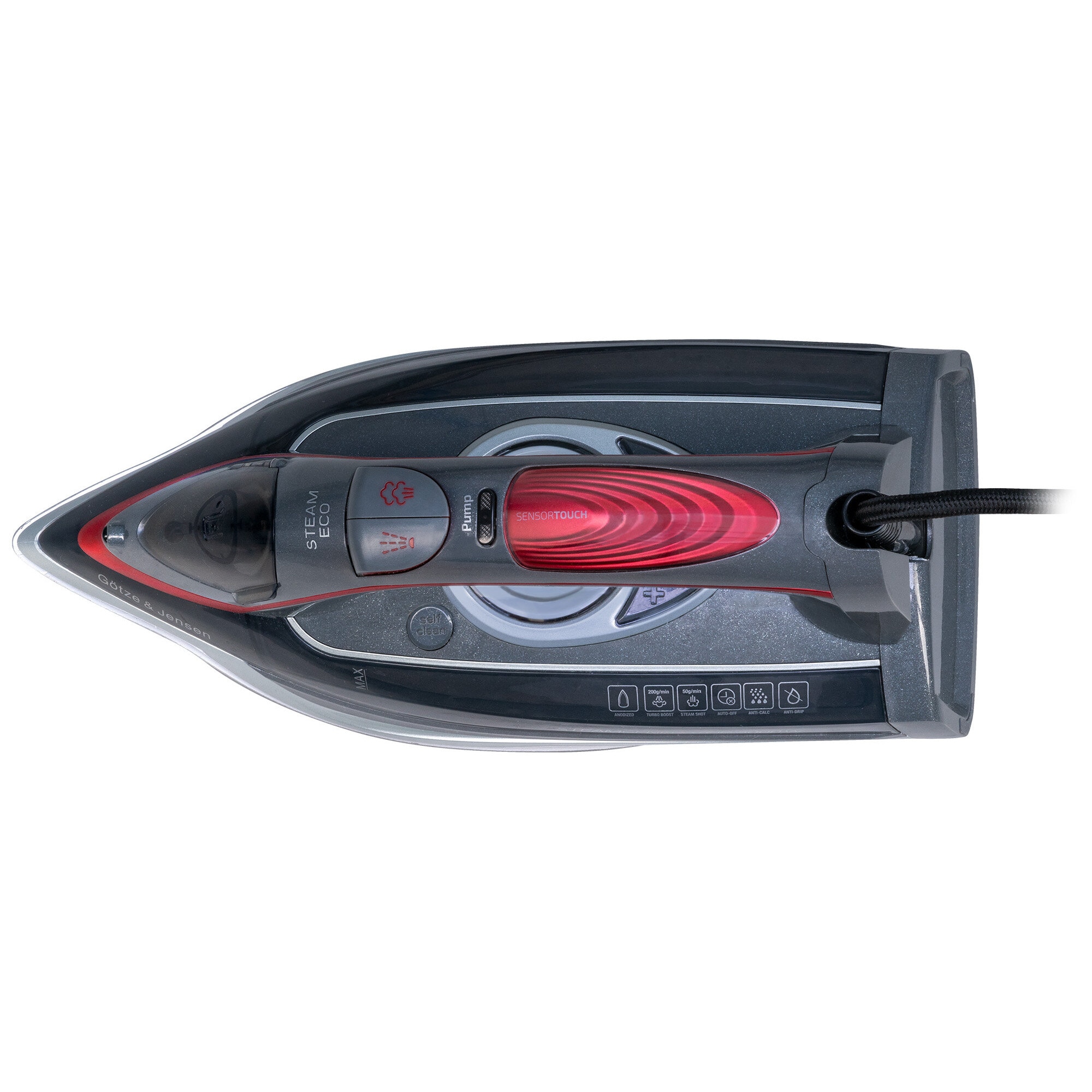 Fier de calcat GÖTZE & JENSEN IG850, 3000W, abur vertical, capacitate rezervor 400ml, gri