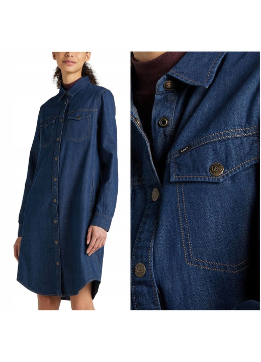 Világos farmer ruha