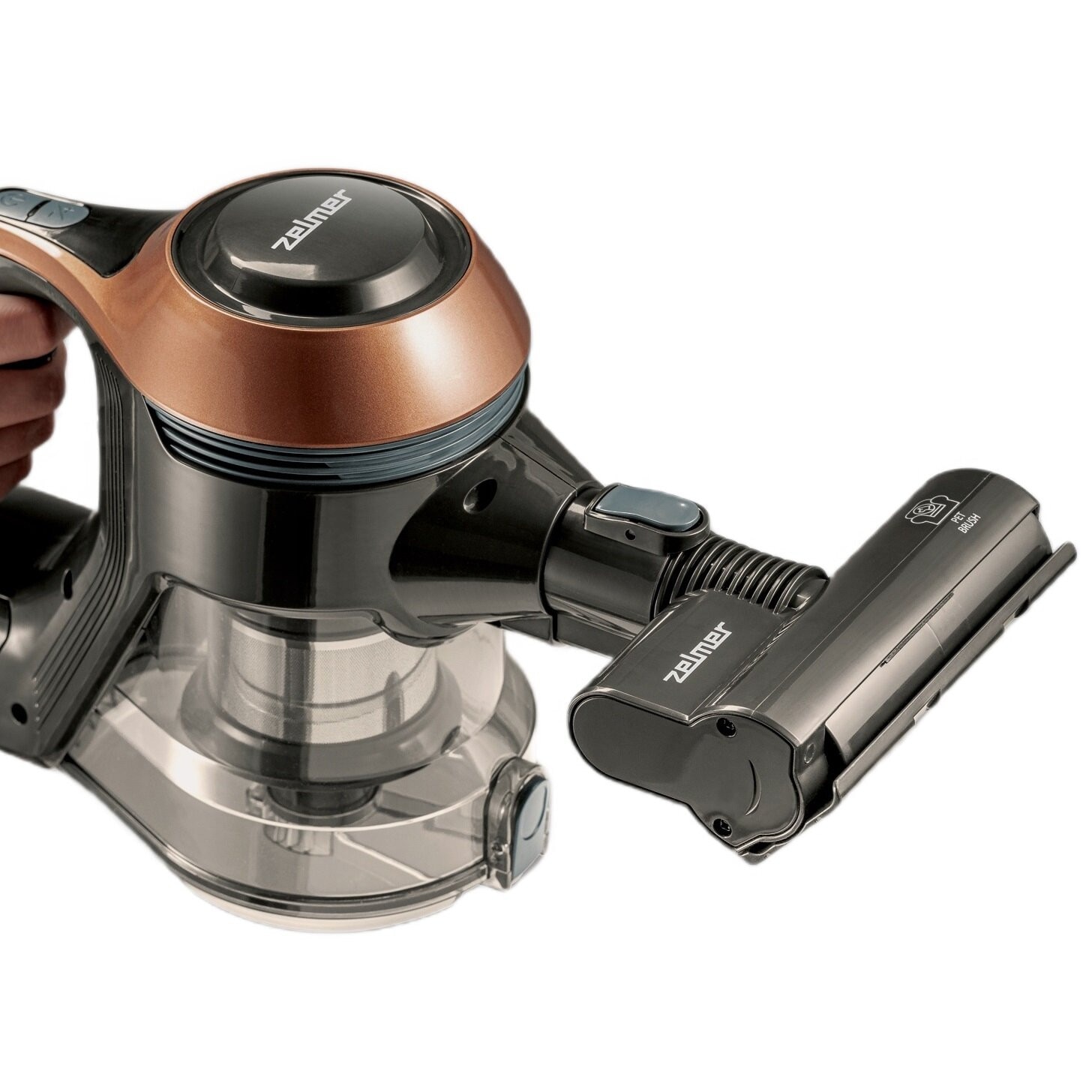 Aspirator fara fir Zelmer, model ZSVC512DF, 22.2V, 40 min autonomie, 0.8L, negru