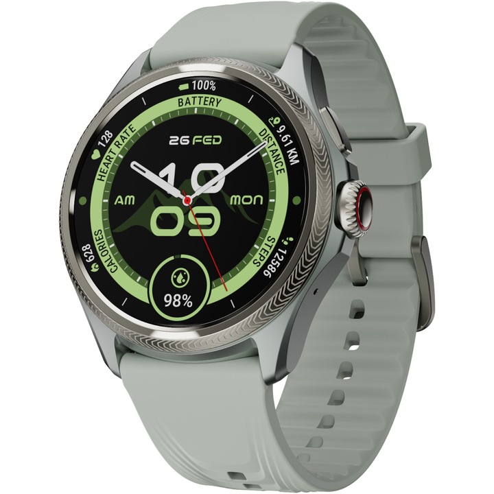 Smartwatch Mobvoi Pro 5 Enduro, gri, 1.43 inch, 32GB, pentru barbati si femei