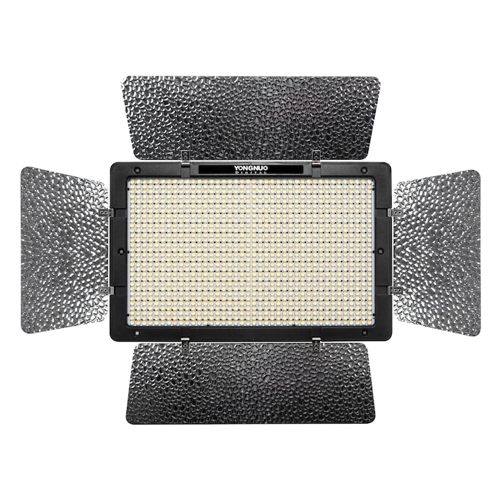 YONGNUO YN1200 WB LED lámpa, 9300 lumen, 1200 dióda, 3200-5500K, 32,5x21x3,5cm, hálózati és elemes tápellátás