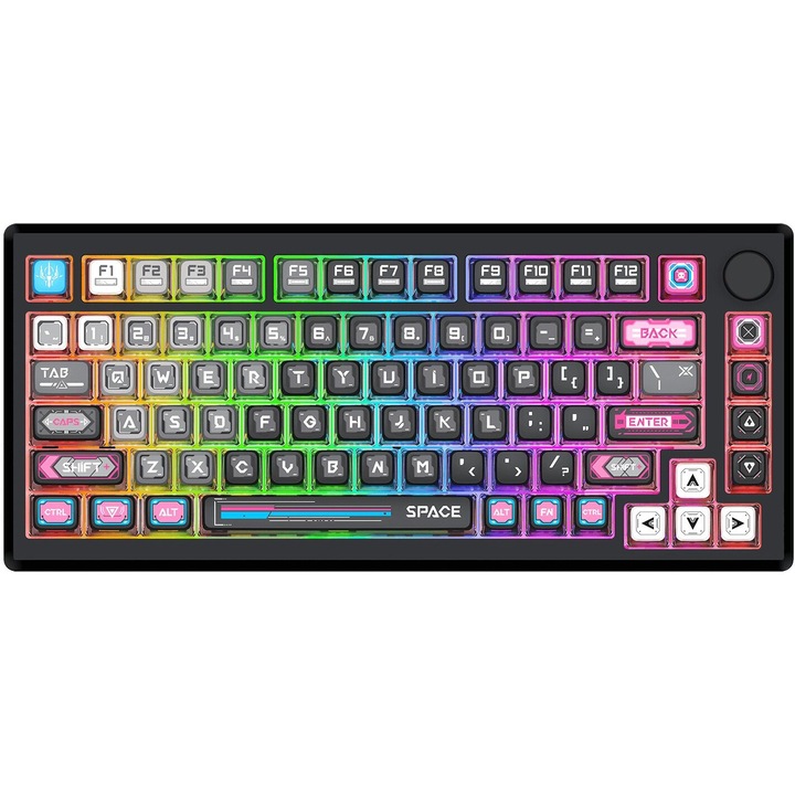 Безжична геймърска клавиатура Redragon Uranus Pro K732MC, Черен, Wireless