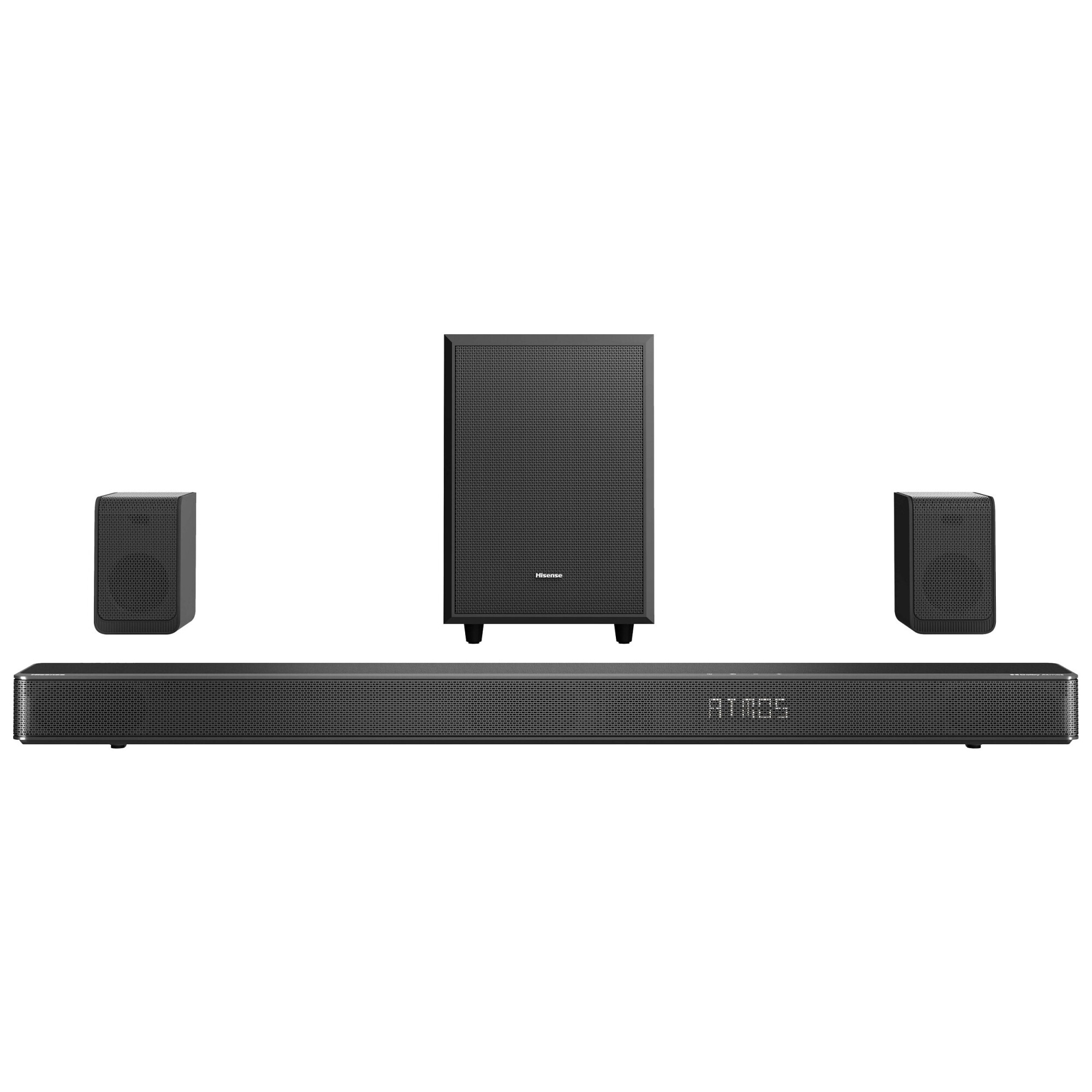 Soundbar 5.1.2, Hisense AX, subwoofer fara fir, HDMI eARC, Dolby Atmos, negru