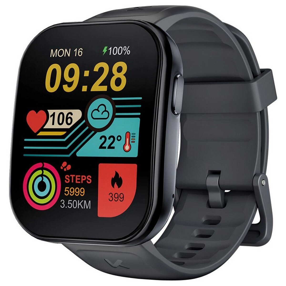 Smartwatch Kumi U6, Bluetooth, GPS, 1.96 inch, Negru, Universal