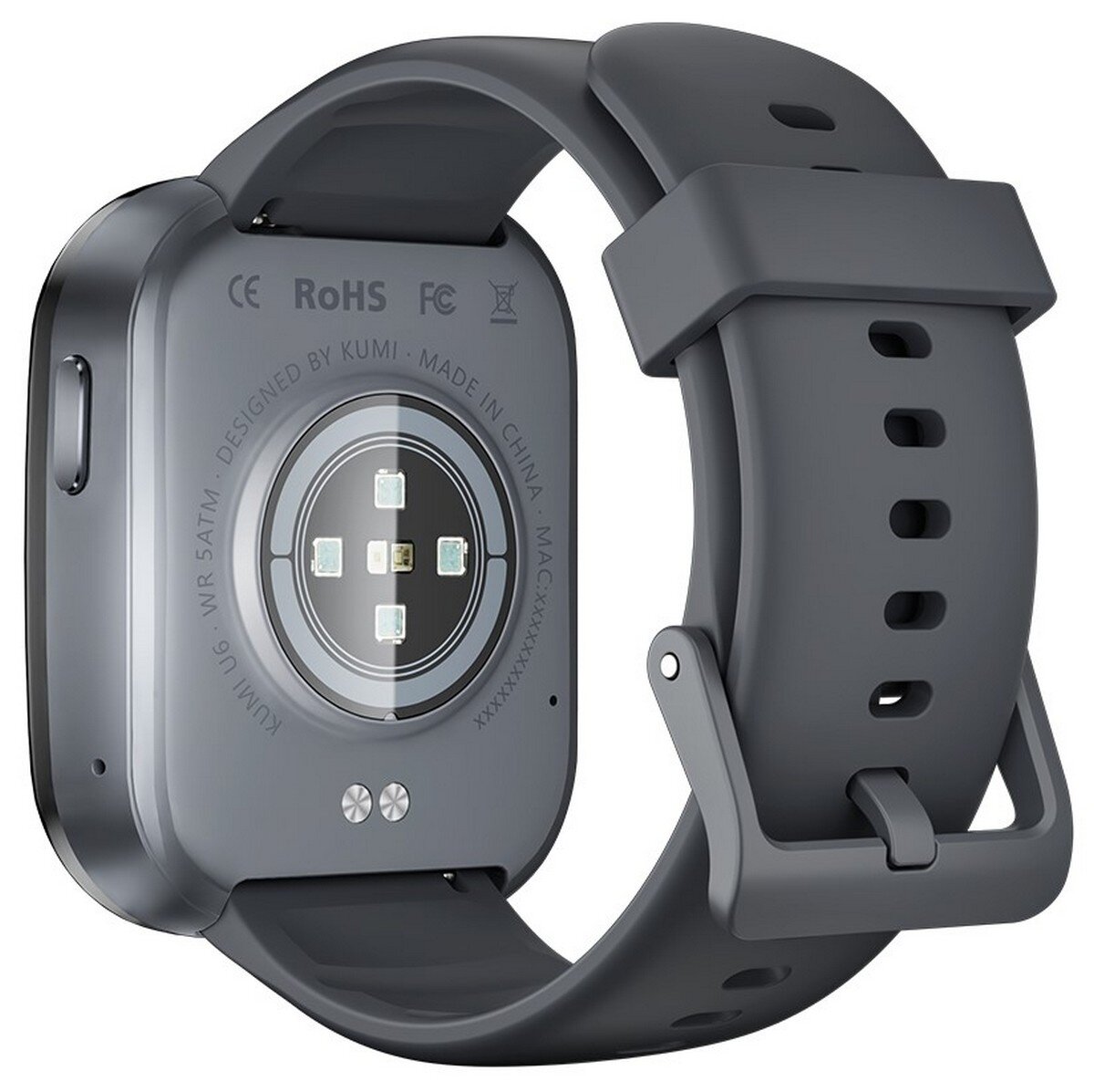 Smartwatch Kumi U6, Bluetooth, GPS, 1.96 inch, Negru, Universal
