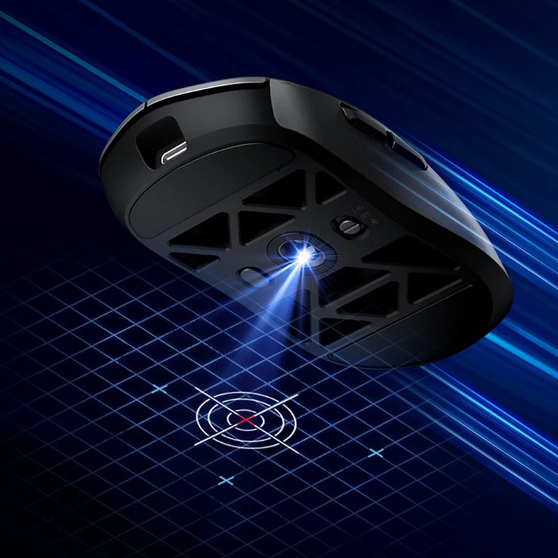 Mouse gaming, MCHOSE AX5 Pro Max, 26000 dpi, roz/albastru