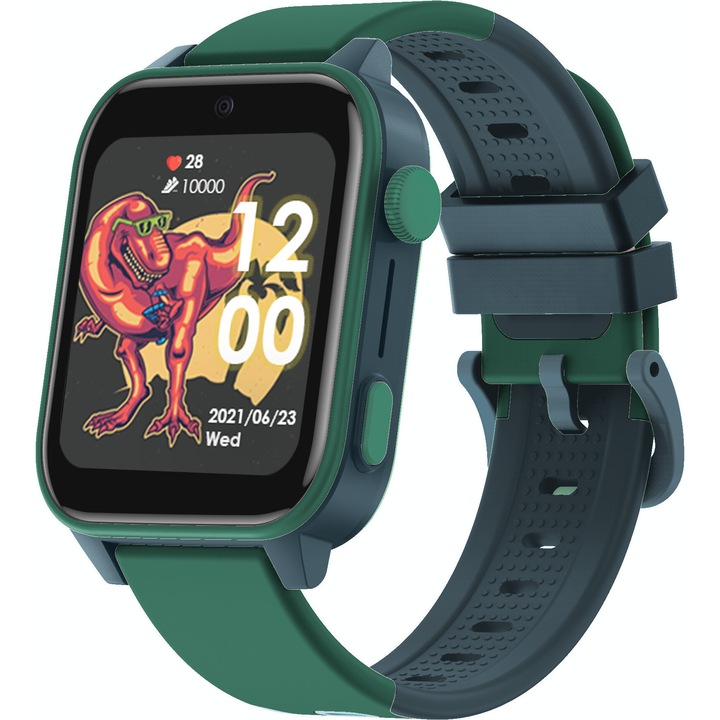 Smartwatch BEMI Linki2, 4G, Bluetooth, verde, dimensiune universala