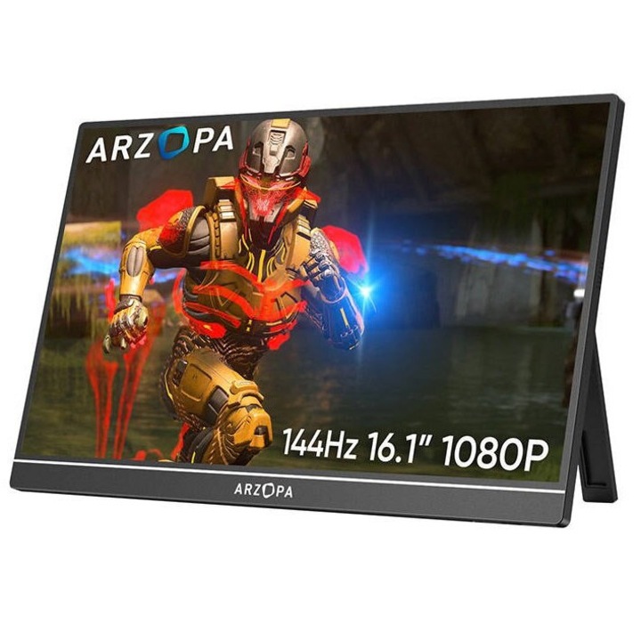 Arzopa monitor, 16,1", IPS, 1920x1080, 144Hz, fekete