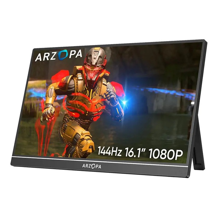 Arzopa Z1FC hordozható monitor, 16.1", Full HD, IPS, 144Hz, 13ms, játékhoz