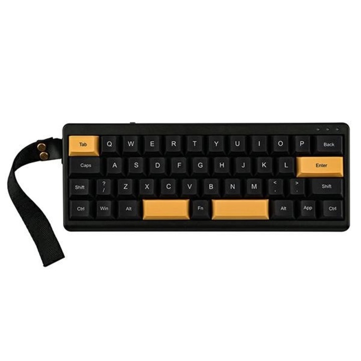 Механична клавиатура Epomaker TH40, линеен превключвател Wisteria, черно-златна, 258x97x35 мм