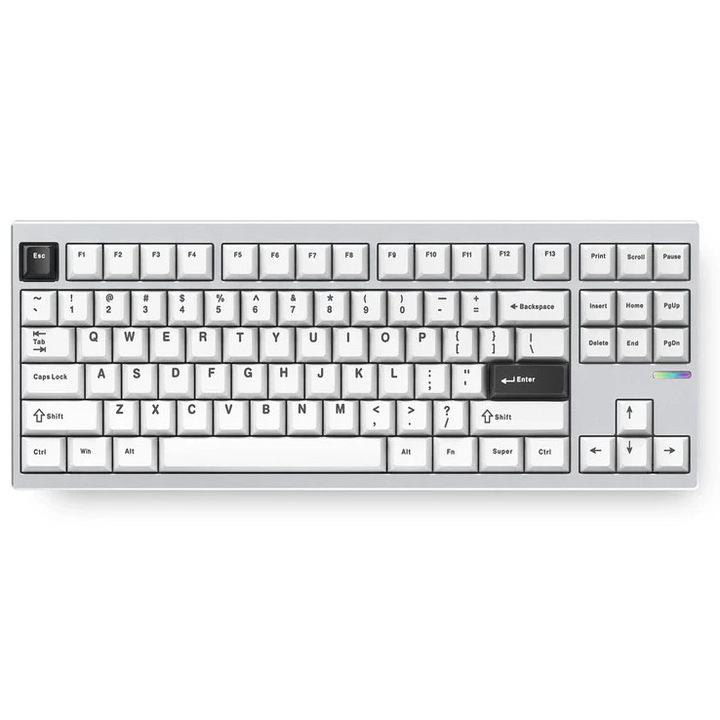 Механична клавиатура MCHOSE, модел GX87, 88 клавиша, RGB осветление, Bluetooth/USB, 357x139x43 мм