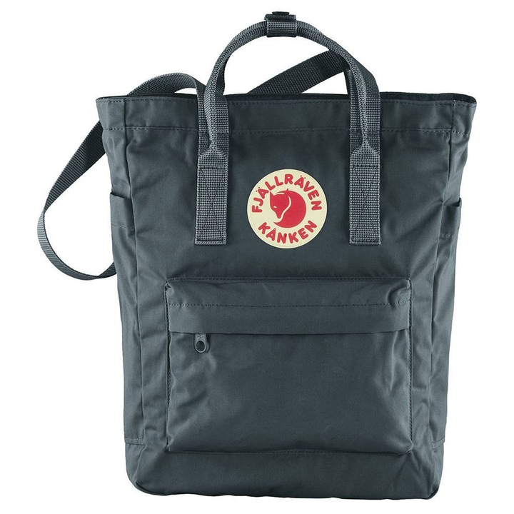 Rucsac/Torba Fjallraven Kanken Totepack, 2 in 1, G-1000 HeavyDuty Eco S, grafit, dimensiune laptop 13"