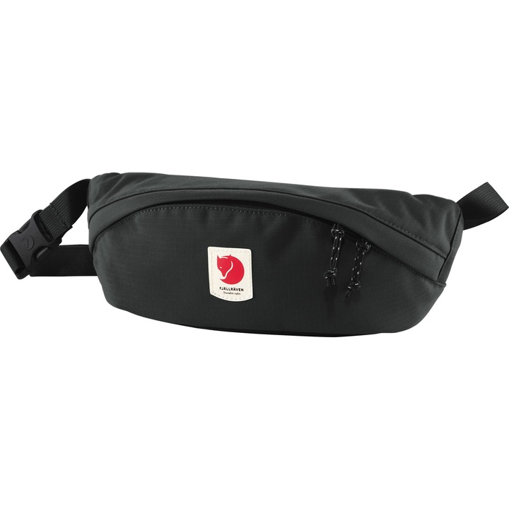 Sporttáska, FJALLRAVEN Ulvo Hip Pack közepes, fekete, 2L, 12x28x10cm