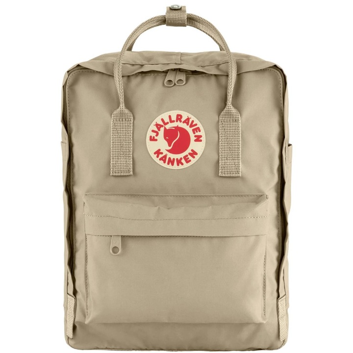 Rucsac urban Fjallraven Kanken, Vinylon F, impermeabil, cu maner, 38x27x13cm, culoare fossil
