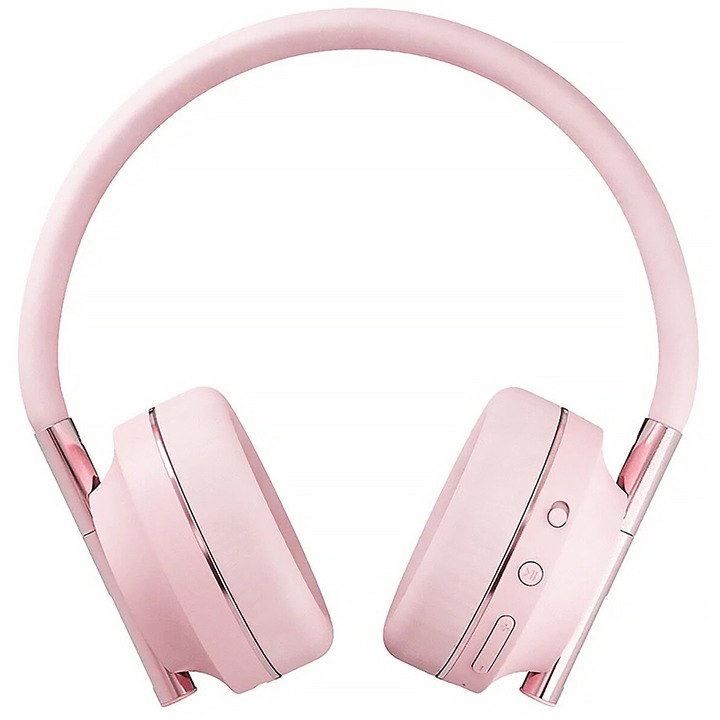 Vezeték nélküli fejhallgató, Happy Plugs, Bluetooth 5.0, Rózsaszín, Gyerekeknek