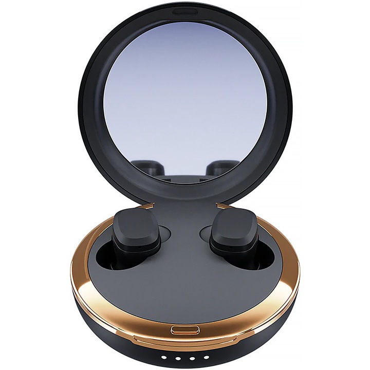 Vezeték nélküli fejhallgató, Happy Plugs, Adore, Vízálló, 24 óra, Fekete