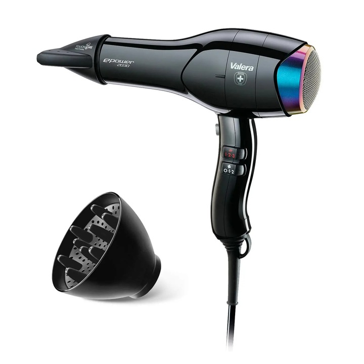 Сешоар Valera ePower EP 2030 EQ RC, 1600W, 2 скорости, 3 температури, черен, с дифузер и функция за йонизация