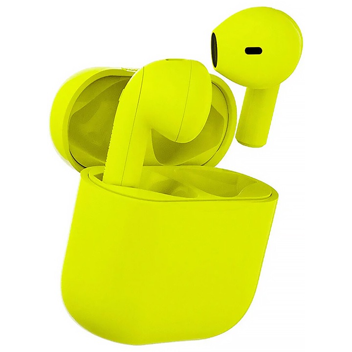 Casti wireless, Happy Plugs, Control tactil, rosii, Pentru alergare si calatorii, 12 H