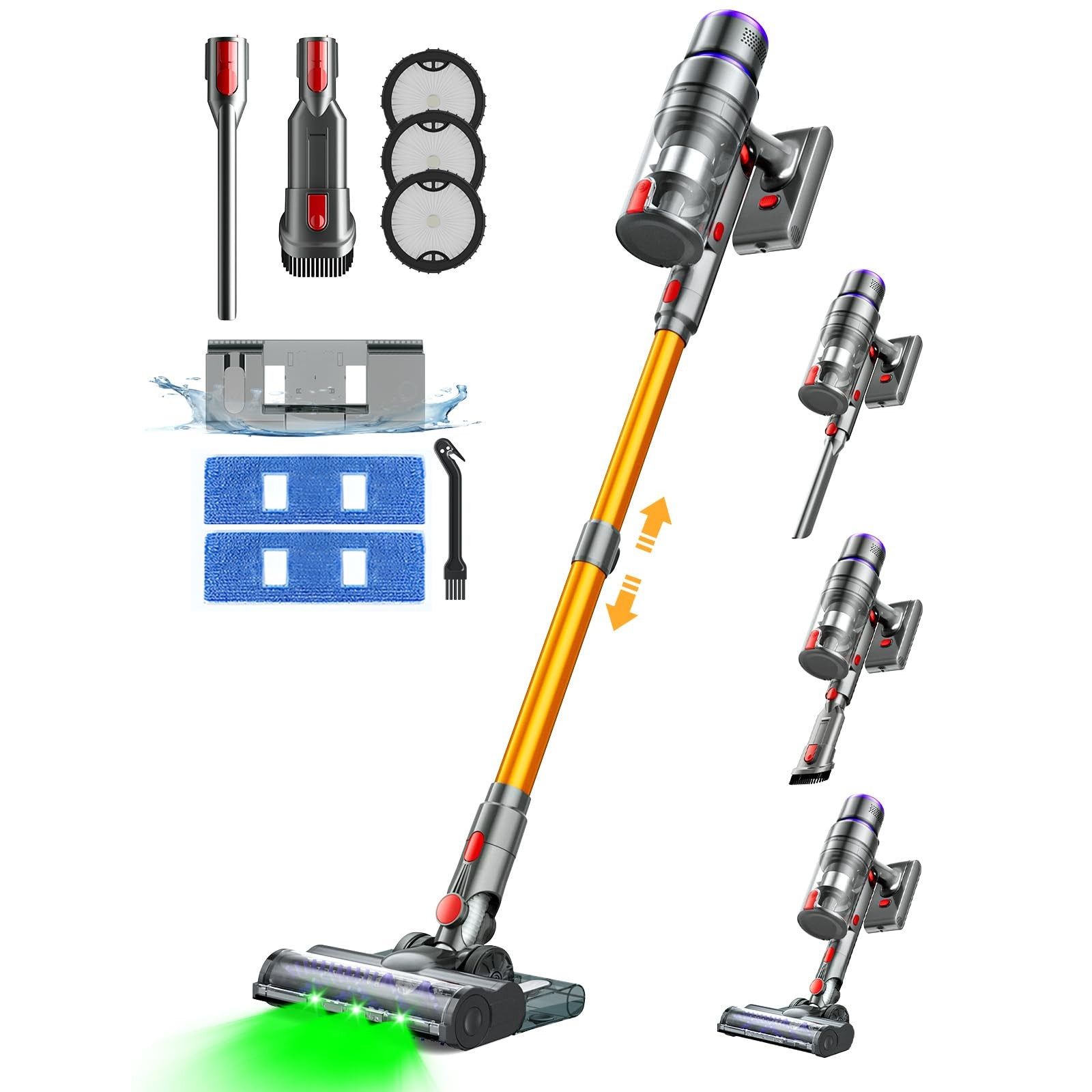 Aspirator vertical VACTechPro 2 în 1, funcție de mop, 60 min, 40