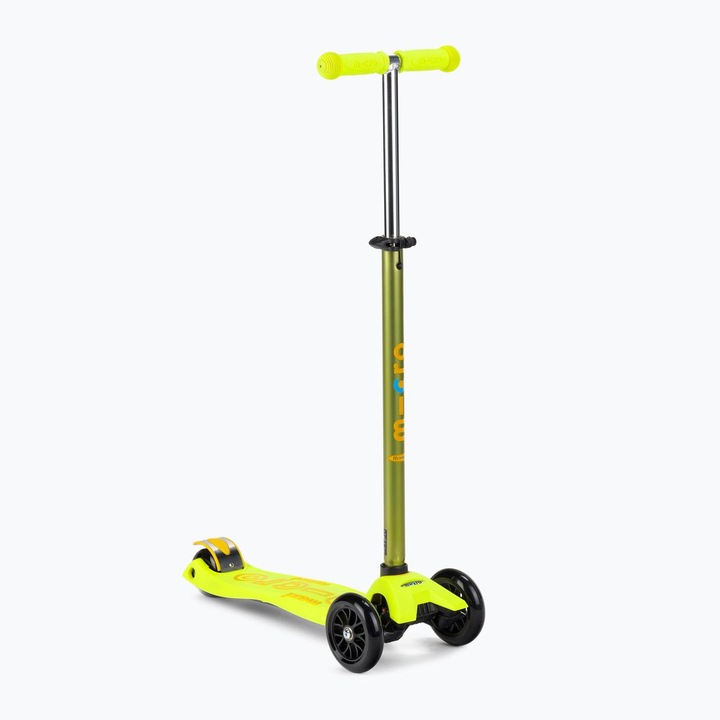 Gyerek roller szett 3 kerekű Micro Maxi Deluxe sárga 14,2x32cm, kormánymagasság 67-91cm, maximális teherbírás 50kg