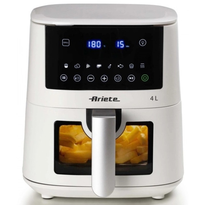 Air Fryer Ariete 4 4633/03, 1400W, 4l, alb, 8 programe automatice