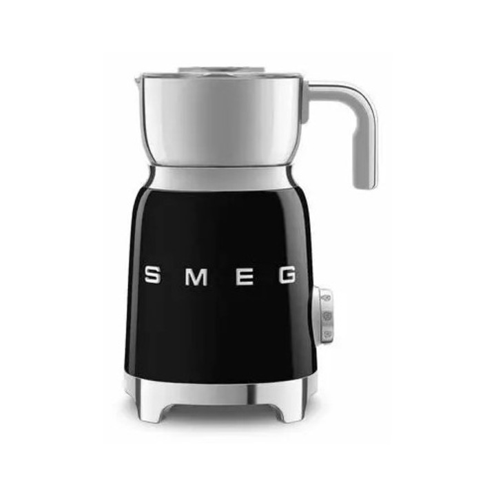 Spumant de lapte Smeg, 500W, 250ml spumare, 600ml incalzire, negru, 25,1x18,4x14,2cm