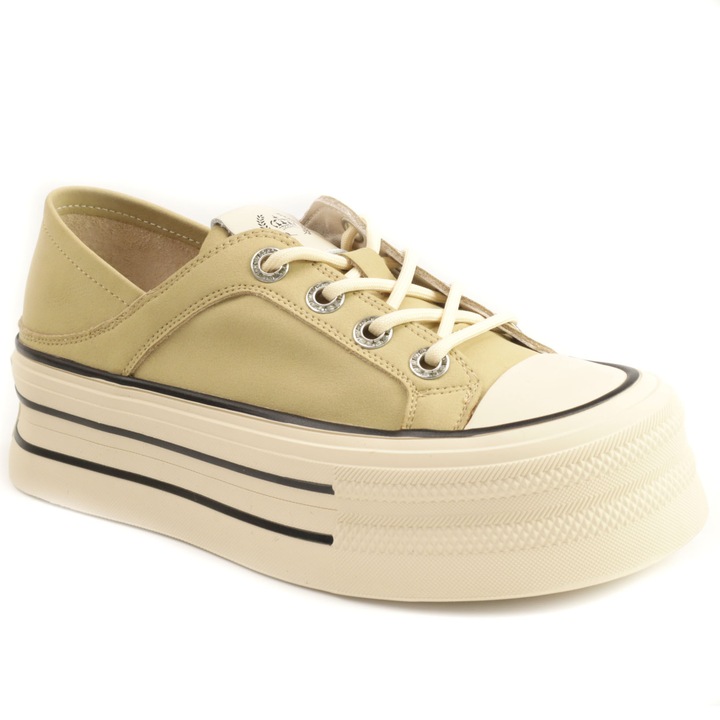 Pantofi sport dama 2066T, Crem