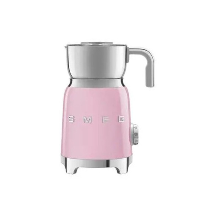 Aparat de spumare lapte Smeg, 500W, capacitate 250ml, roz, 25,1x18,4x14,2cm